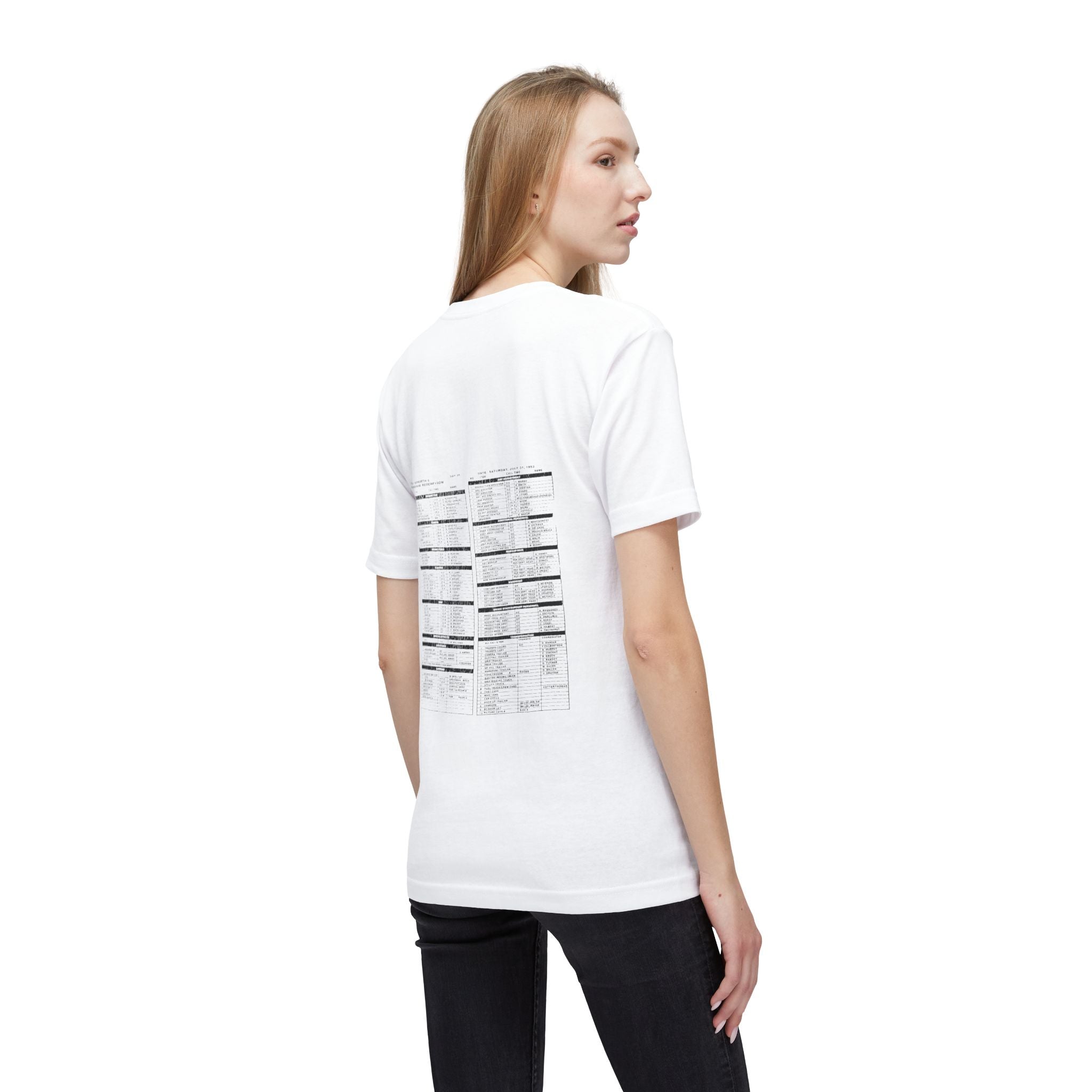 Rita Hayworth & Shawshank Redemption Call Sheet T-Shirt