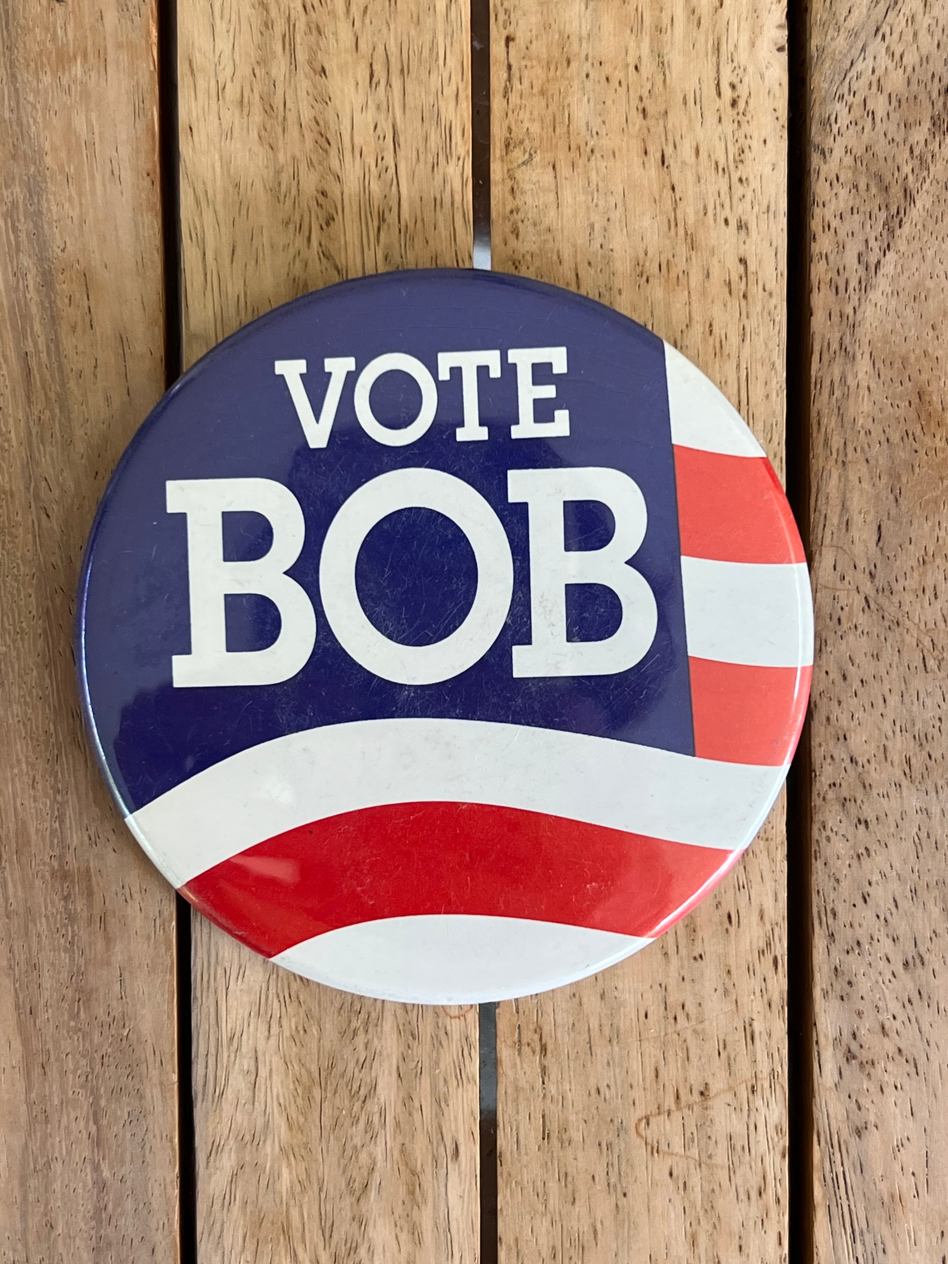 Autographed Bob Roberts Campaign Pin